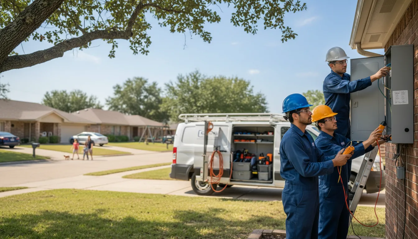 Certified electrician providing emergency electrical services in New Hartford, IA